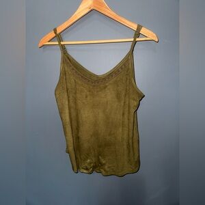 Faux suede tank